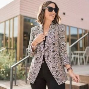 Cabi Women's Snakeskin Print Blazer